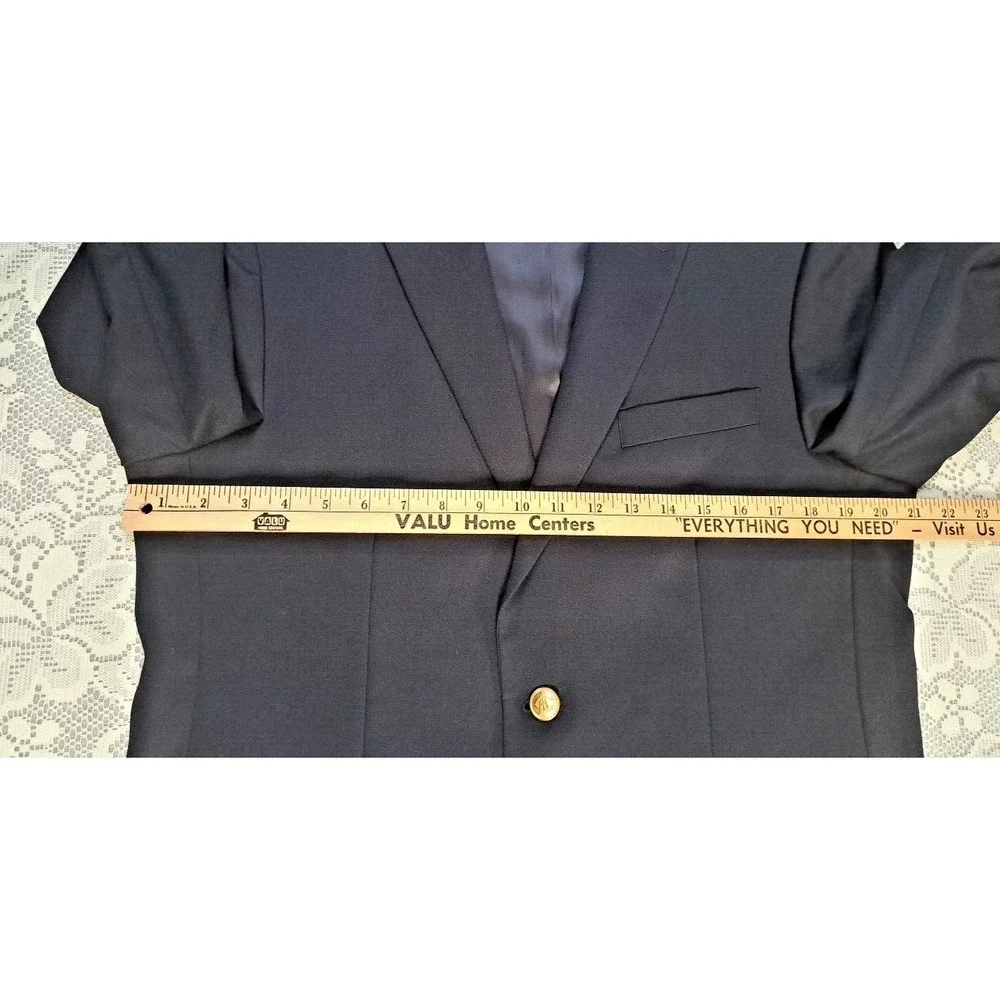 American Living Mens Classic Navy‎ Blue Blazer Gold Buttons Sz 40 R Single Vent
